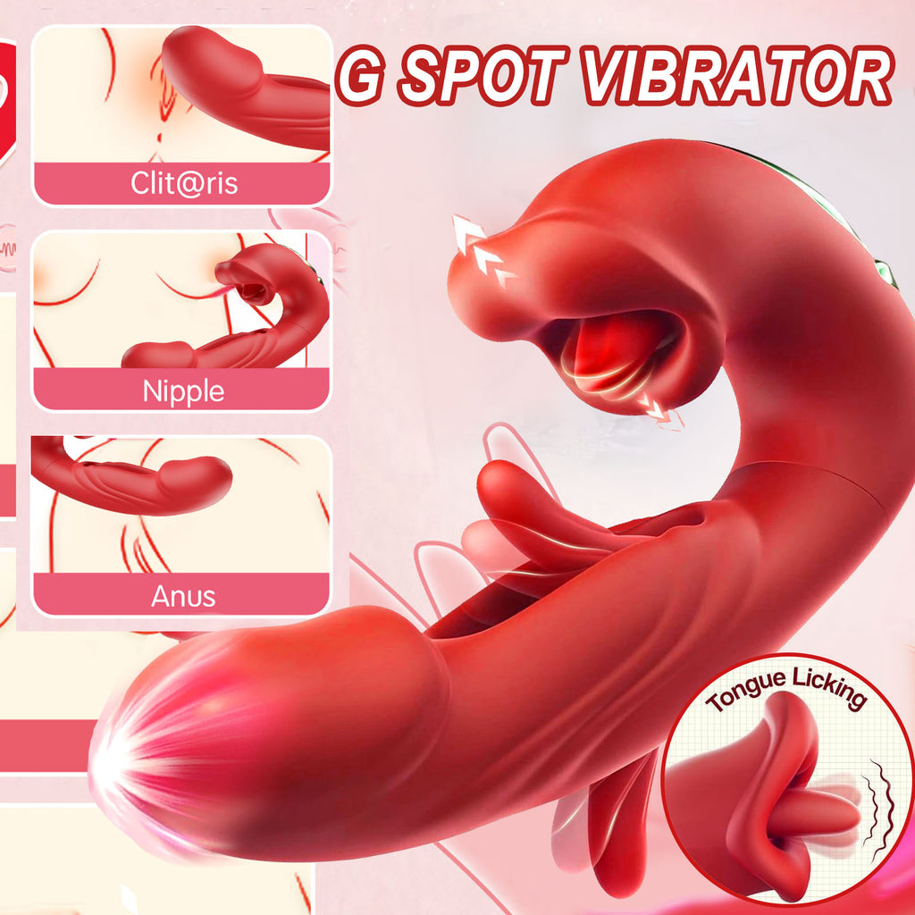 Tapping Rabbit G-spot Vibrator Clit Flapping Dildo Stimulator Comen Sex Toys