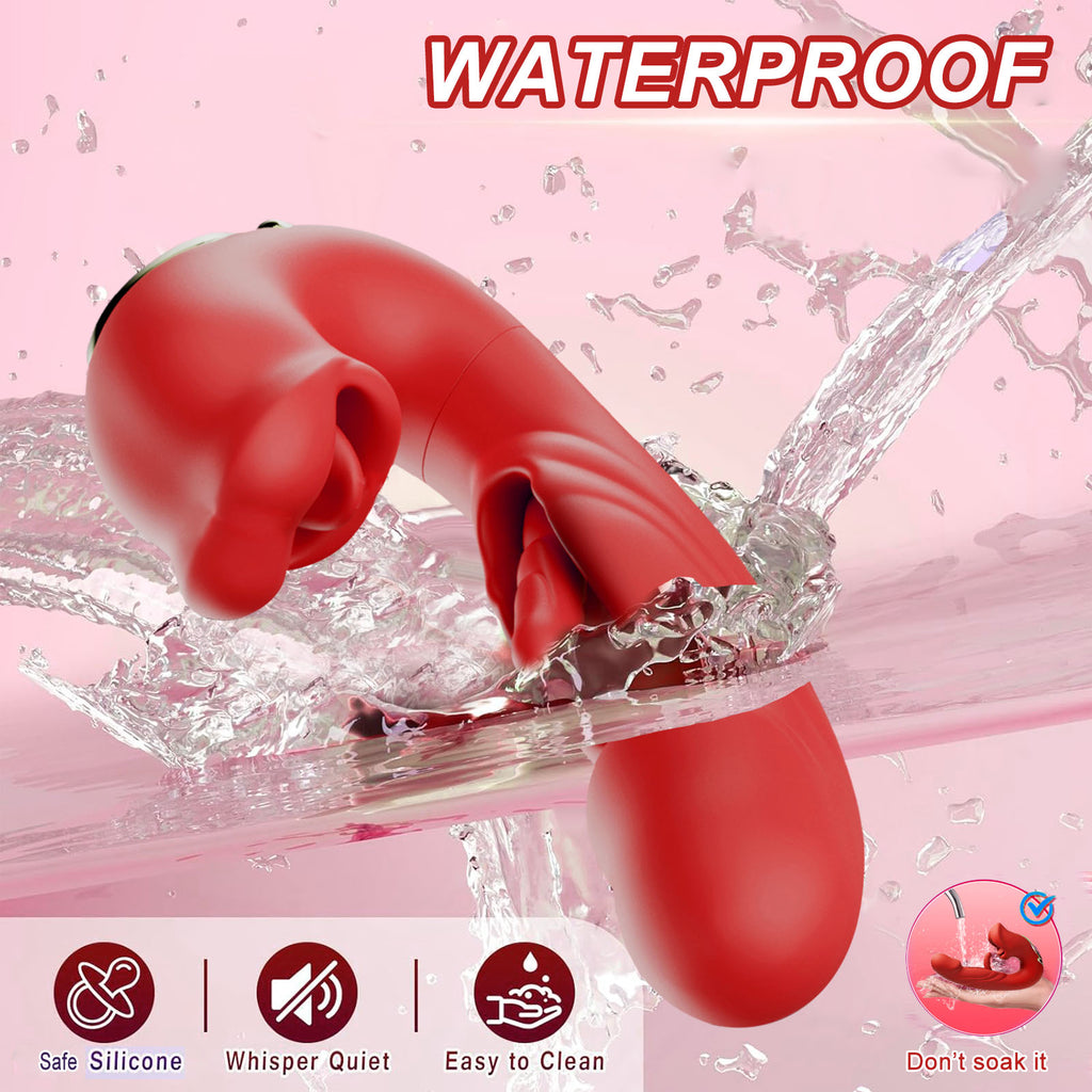 Tapping Rabbit G-spot Vibrator Clit Flapping Dildo Stimulator Comen Sex Toys