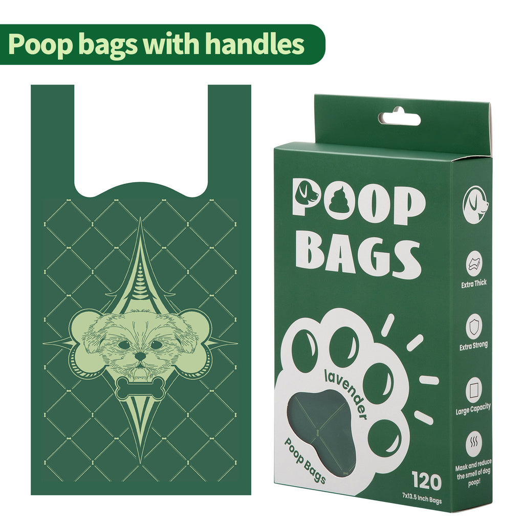 Dog Poo Bags | Tuff Pets Strong Plant Based 100% Compostable Poop Bags w/Handles