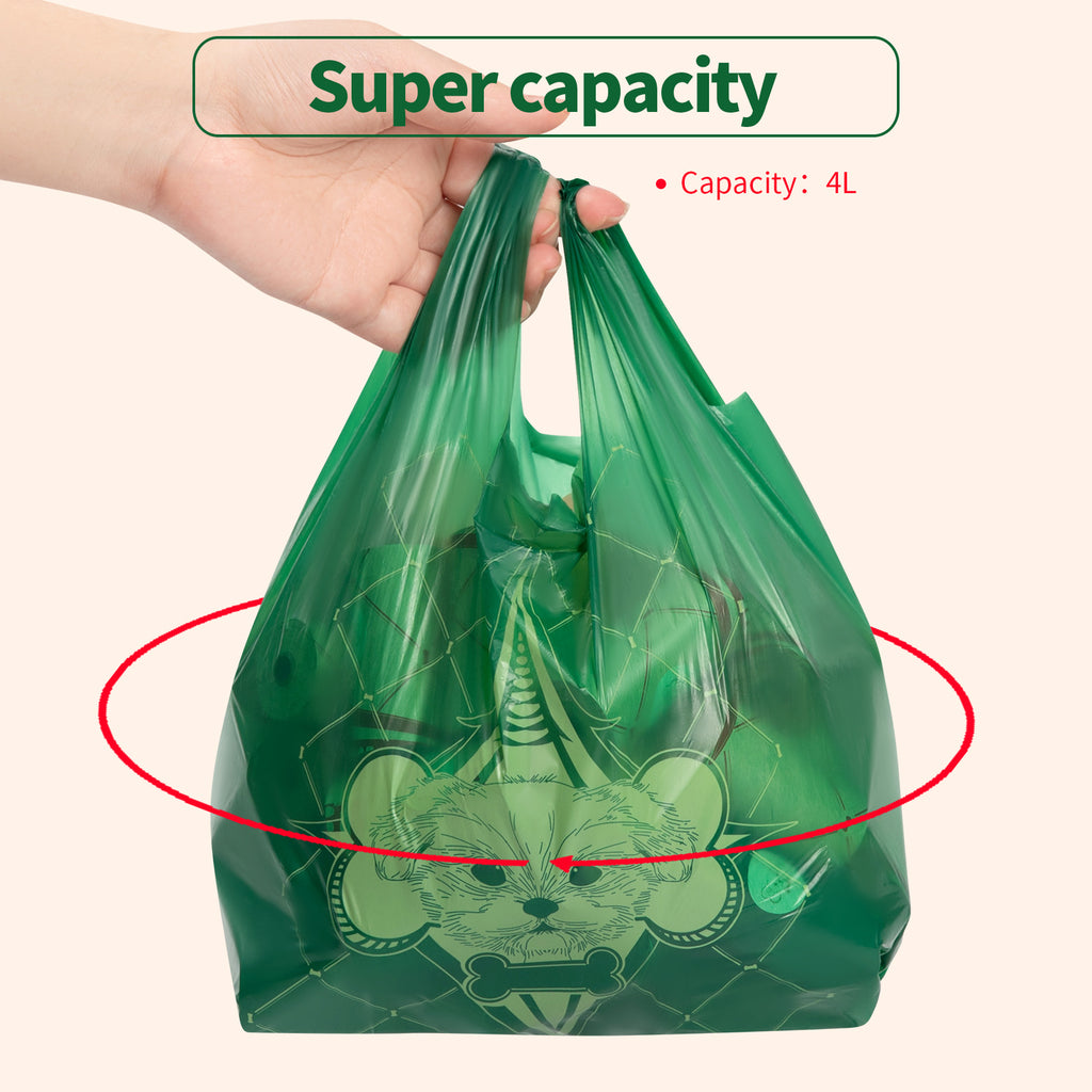 Dog Poo Bags | Tuff Pets Strong Plant Based 100% Compostable Poop Bags w/Handles