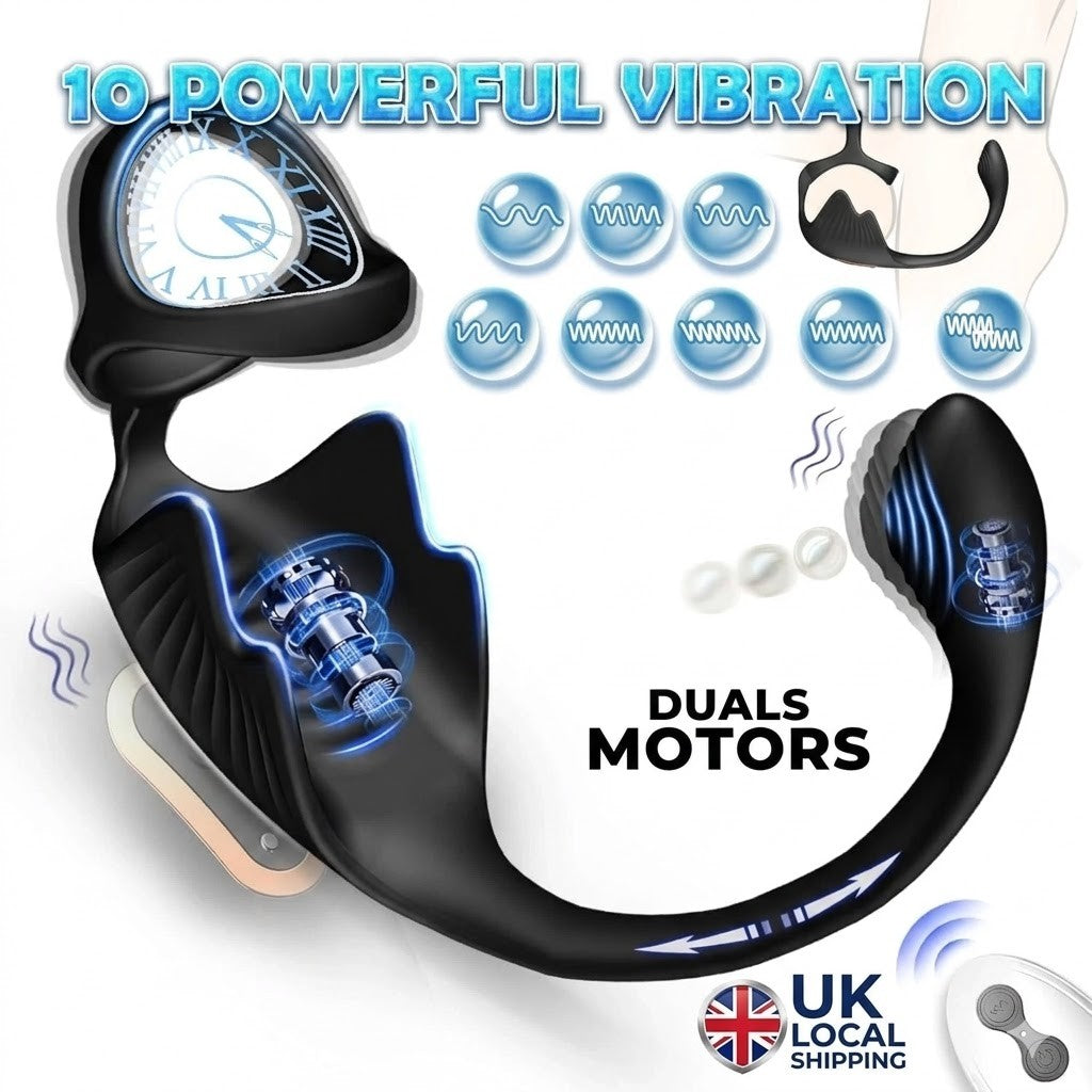 Penis Cock Ring Anal Vibrator Butt Plug Male Prostate Massager Sex Toys for Men
