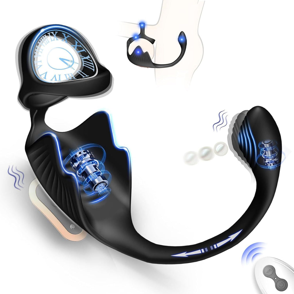 Penis Cock Ring Anal Vibrator Butt Plug Male Prostate Massager Sex Toys for Men