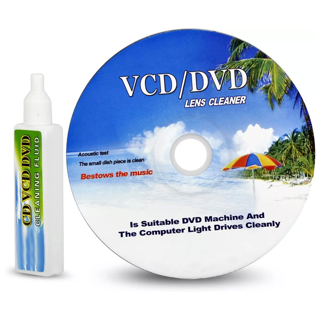 DVD CD Lens Cleaner Disc Kit with Cleaning Fluid for Player Computer Drive