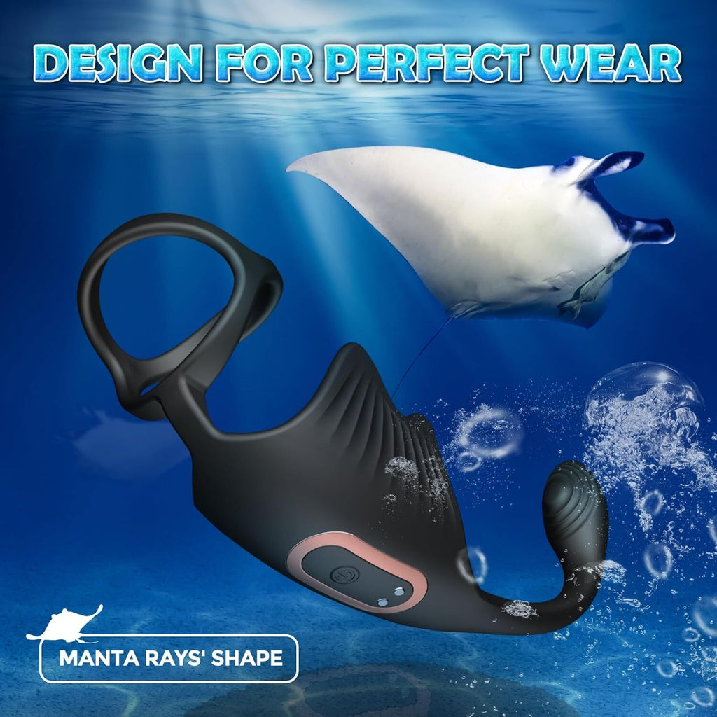 Penis Cock Ring Anal Vibrator Butt Plug Male Prostate Massager Sex Toys for Men
