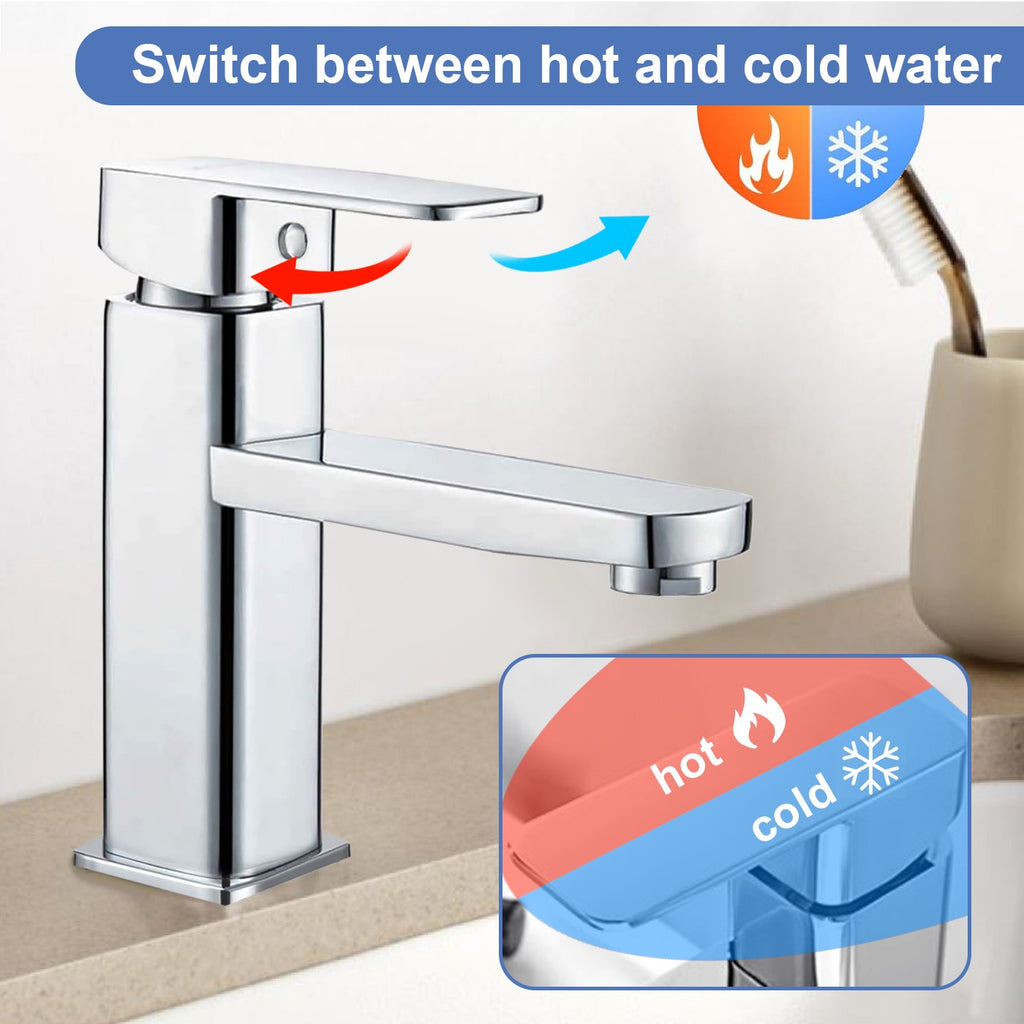 Fast Waterfall Bathroom Tap Basin Sink Mono Mixer Chrome Cloakroom