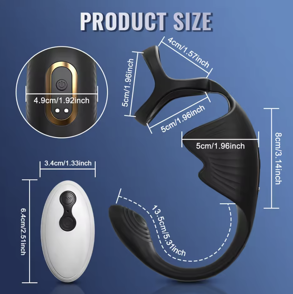 Penis Cock Ring Anal Vibrator Butt Plug Male Prostate Massager Sex Toys for Men