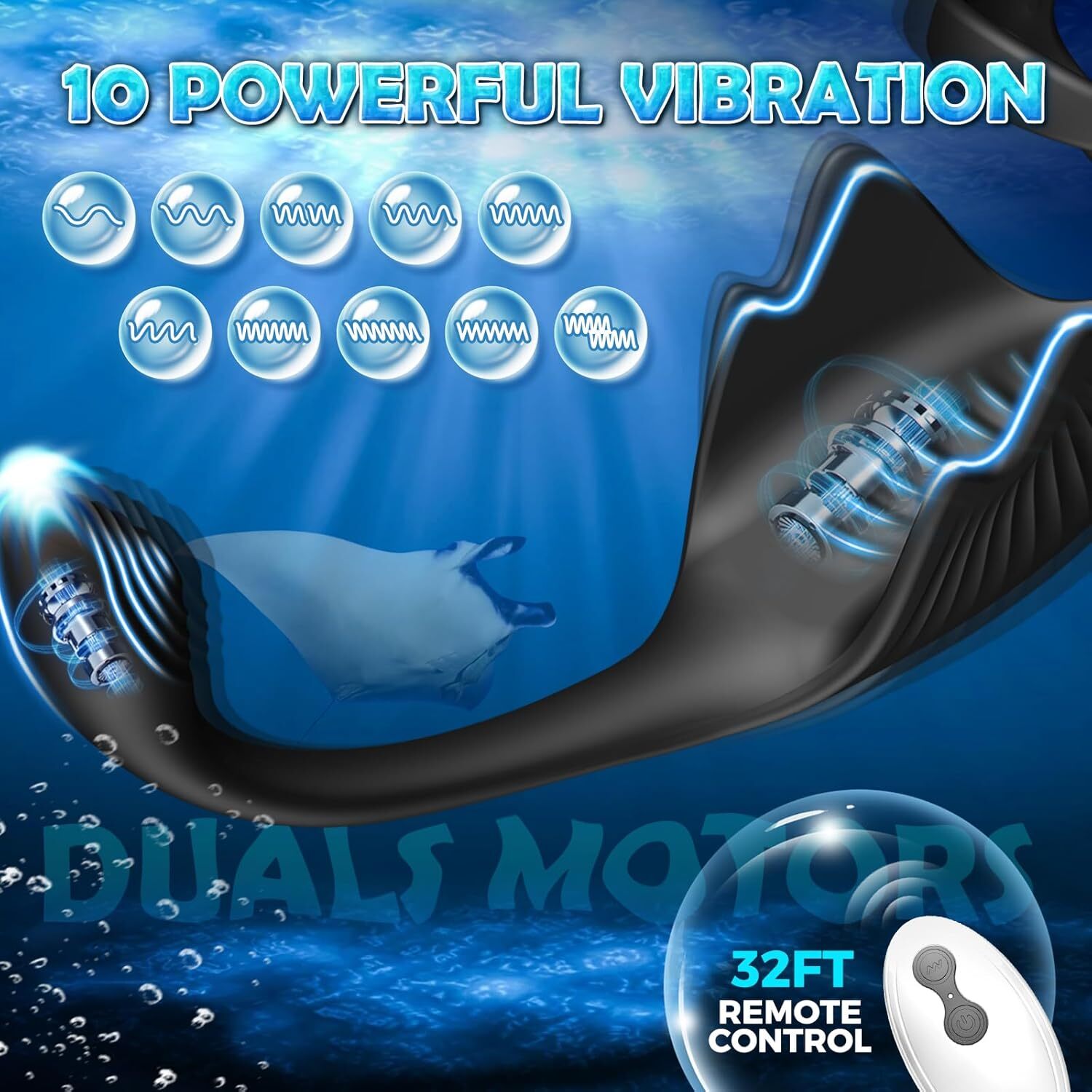 Penis Cock Ring Anal Vibrator Butt Plug Male Prostate Massager Sex Toys for Men