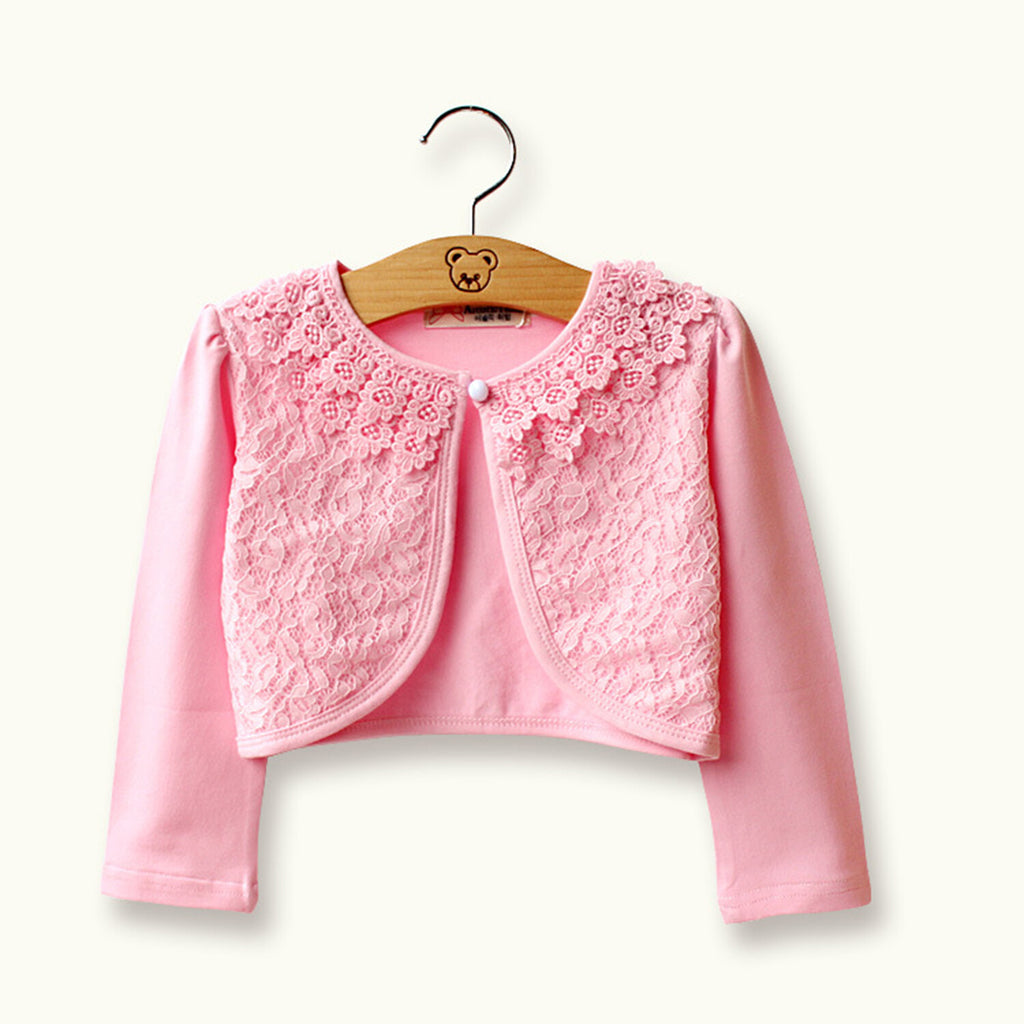Toddler Kids Baby Little Girls Lace Princess Bolero Cardigan Shrug Top Clothes