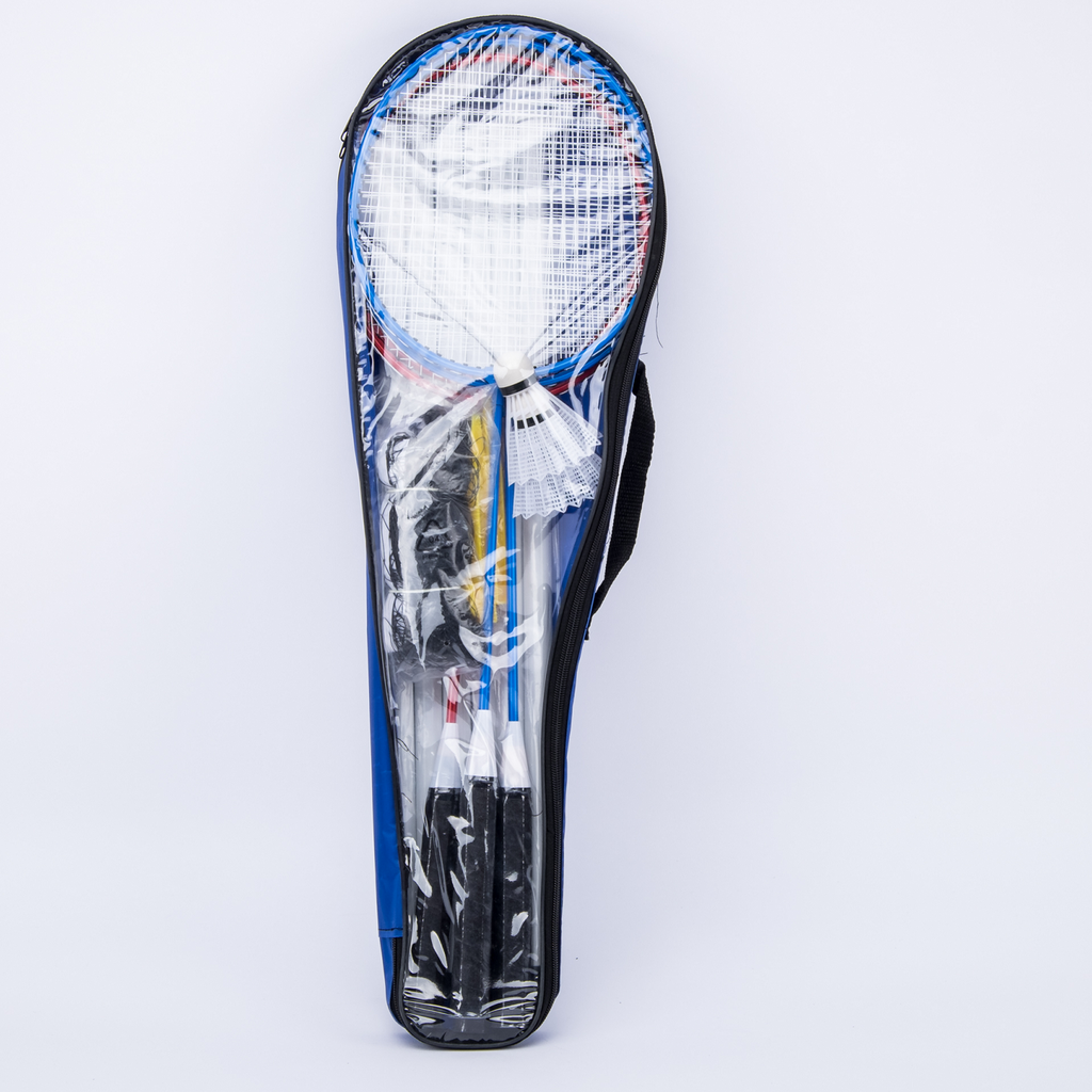 Professional Badminton Set 4 Player Racket Shuttlecock Poles Net Bag Garden Game