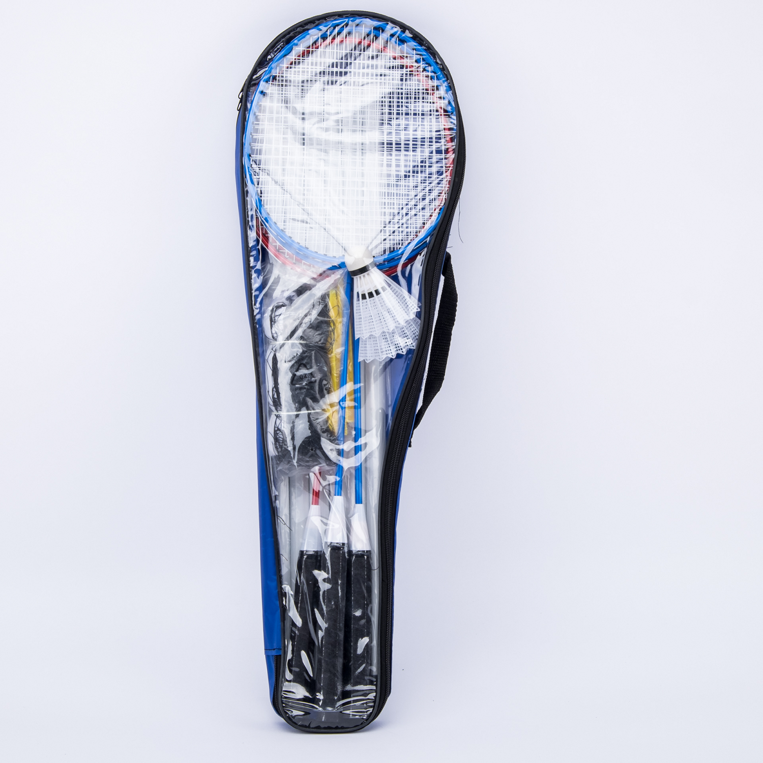 Professional Badminton Set 4 Player Racket Shuttlecock Poles Net Bag Garden Game