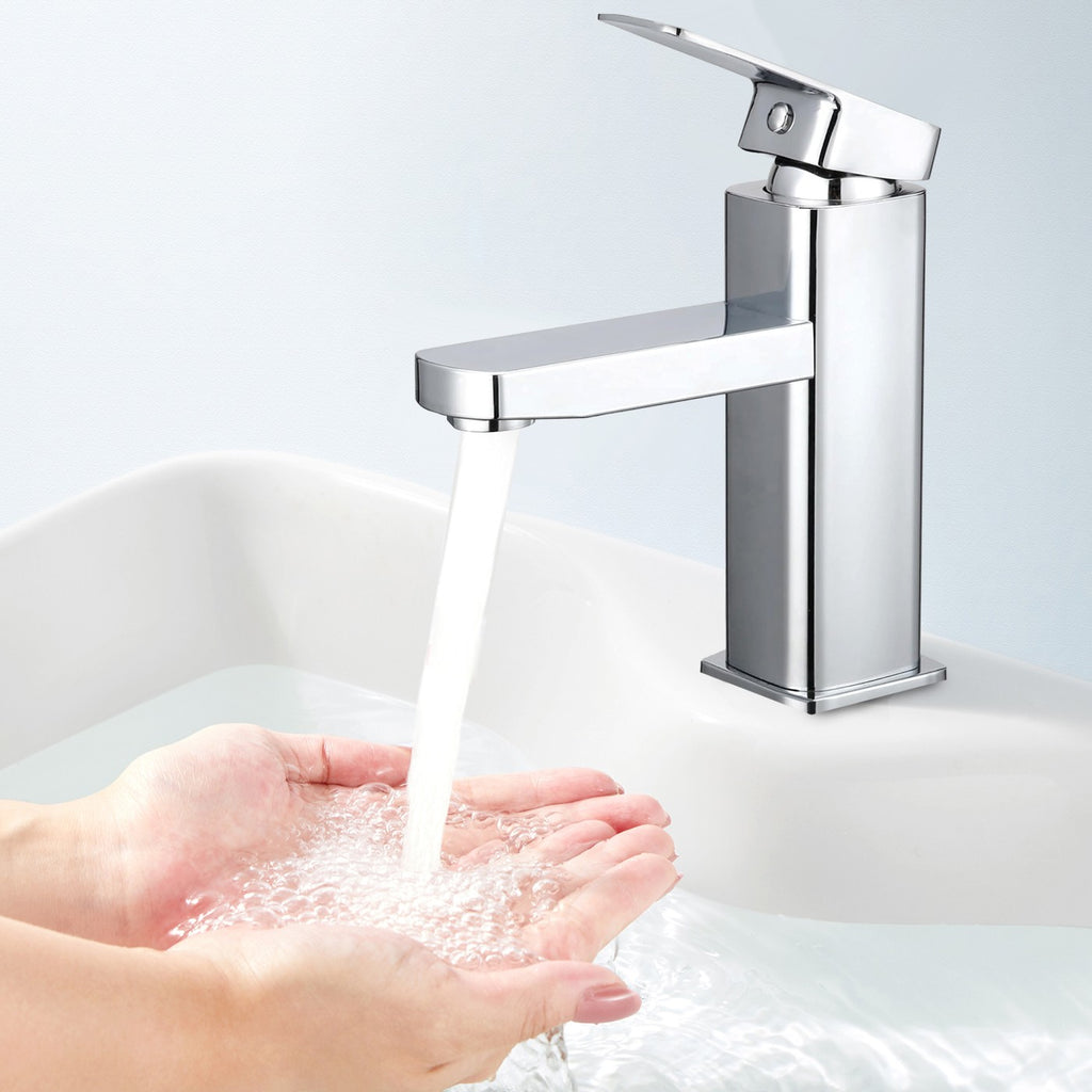 Fast Waterfall Bathroom Tap Basin Sink Mono Mixer Chrome Cloakroom