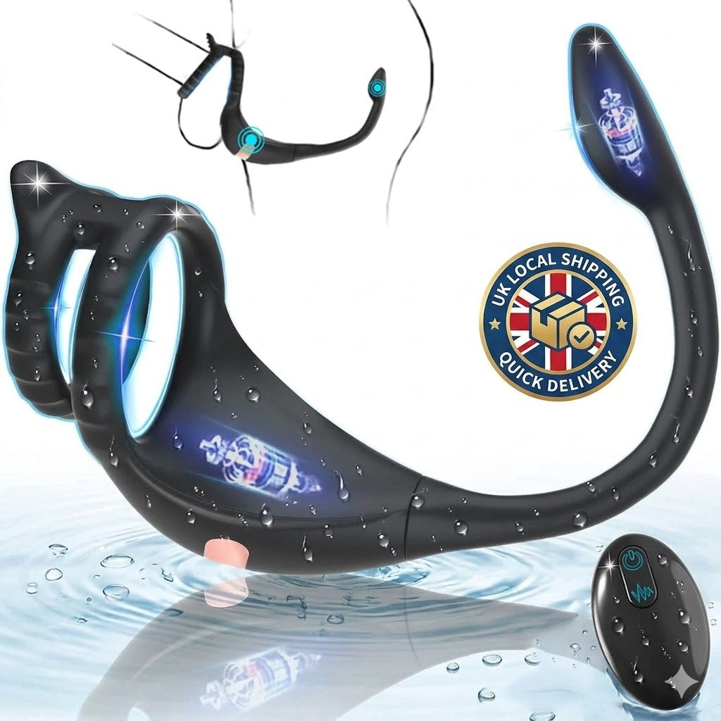 Penis Cock Ring Anal Vibrator Butt Plug Male Prostate Massager Sex Toys for Men