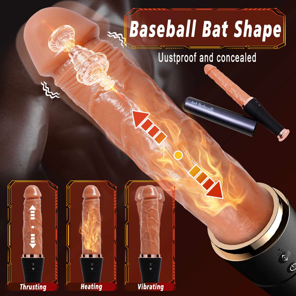 Powerful Heating Vibrating Thrusting G Spot Vibrator-Dildo Adult Sex Toy SM