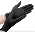 100 BLACK DISPOSABLE NITRILE GLOVES POWDER FREE LATEX FREE MEDICAL STRONG